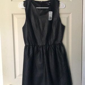 Forever 21 Black Faux Leather A-line dress
